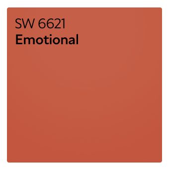 A color chip of SW 6621 Emotional.
