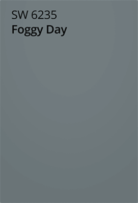 Sherwin-Williams Color Chip for Foggy Day SW 6235