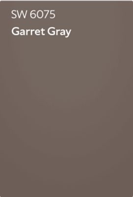 Color chip of Garret Gray SW 6075.