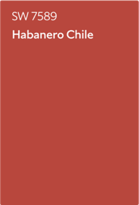 A color chip for Habanero Chile SW 7589.