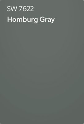 Color chip of Homburg Gray SW 7622.