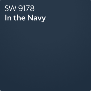 A color chip for In the Navy SW 9178.