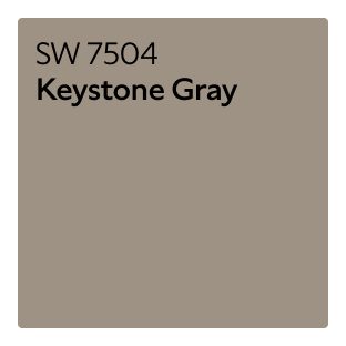 Color chip of SW 7504 Keystone Gray.