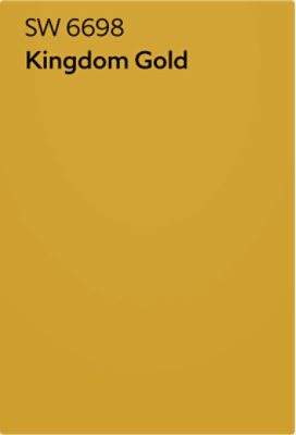 A color chip of SW 6698 Kingdom Gold.