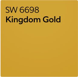 A color chip of SW 6698 Kingdom Gold.