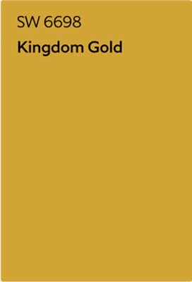 A color chip for Kingdom Gold SW 6698.