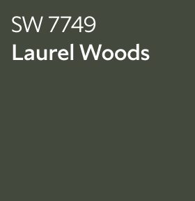 Sherwin-Williams Color Chip for Laurel Woods SW 7749.