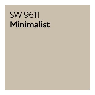 Color chip of SW 9611 Minimalist.