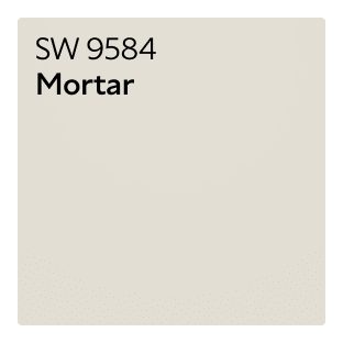 Sherwin Williams color chip of Mortar SW 9584.