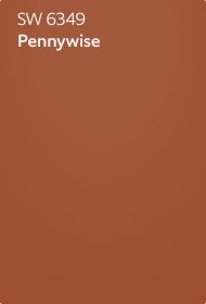 A Sherwin-Williams Color Chip for Pennywise SW 6349.