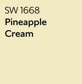 Sherwin-Williams Color Chip for Pineapple Cream SW 1668.
