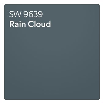 A color chip of SW 9639 Rain Cloud.