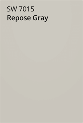 Sherwin-Williams Color Chip for Repose Gray SW 7105