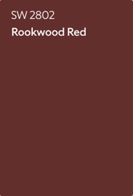 Color chip of Rookwood Red SW 2802.