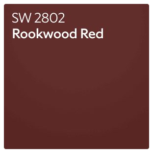 Color chip of Rookwood Red SW 2802.