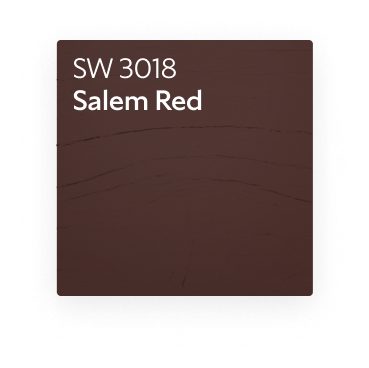 A color chip for SW 3018 Salem Red.