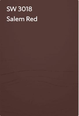 A color chip for SW 3018 Salem Red.