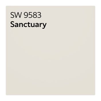 A Sherwin-Williams Color Chip for Sanctuary SW 9583.