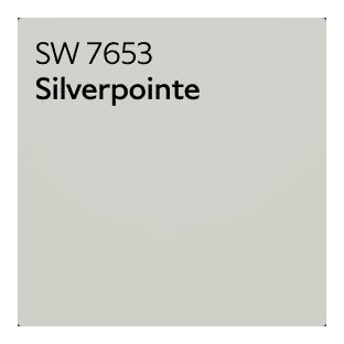 A Sherwin-Williams Color Chip for Silverpointe SW 7653.