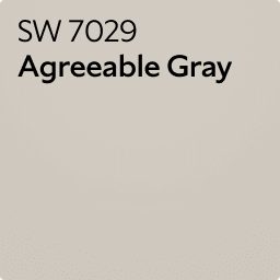 Chip de color de SW 7029 Agreeable Gray.