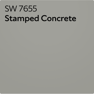 A color chip for Stamped Concrete SW 7655.