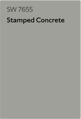 A color chip for Stamped Concrete SW 7655.