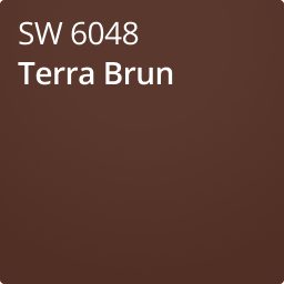 Color chip of Terra Brun SW 6048.