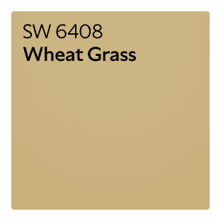 A Sherwin-Williams Color Chip for Wheat Grass SW 6408.