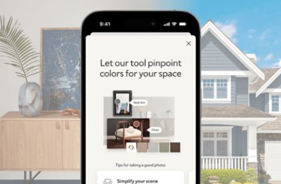 A phone showing the Sherwin-Williams Color Expert App.