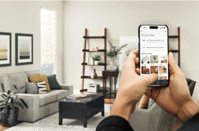 A person using the Color Expert app.