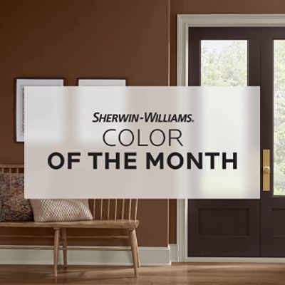 Sherwin Williams September Color of the Month, walls painted in SW 6089 Grounded.