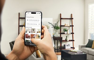 Person using the Color Expert App.