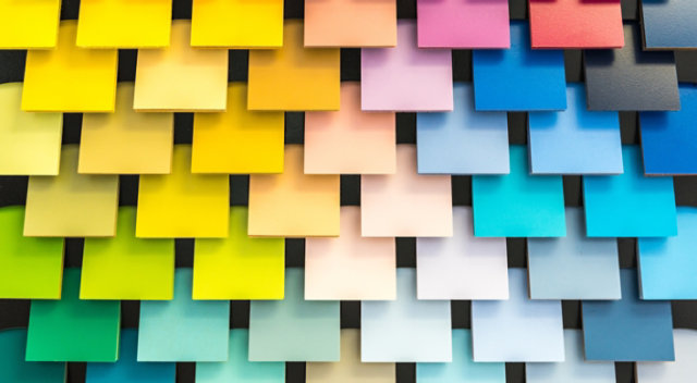 Colored paint chips