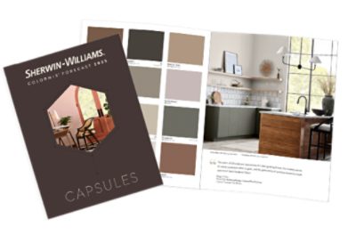 Sherwin-Williams Colormix Forecast 2025 Capsules Lookbook.