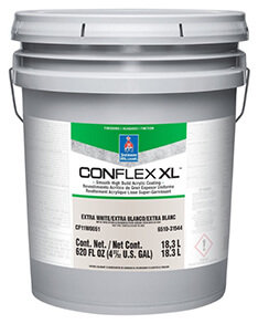 A gallon of Conflex XL Smooth Extra White. 