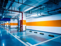 clean new parking deck flooring