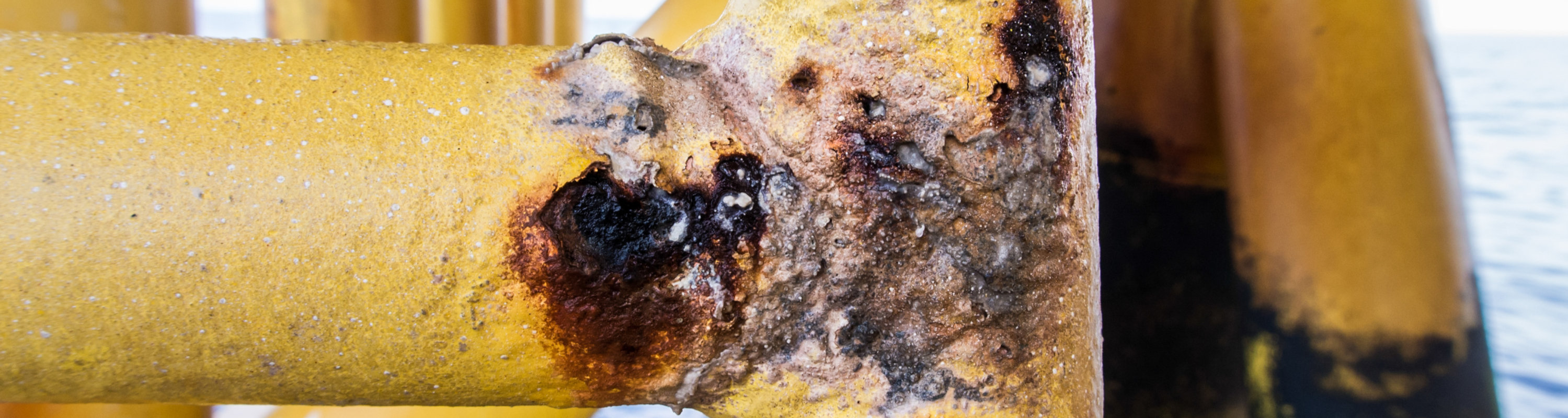 corrosion found on an offshore structure