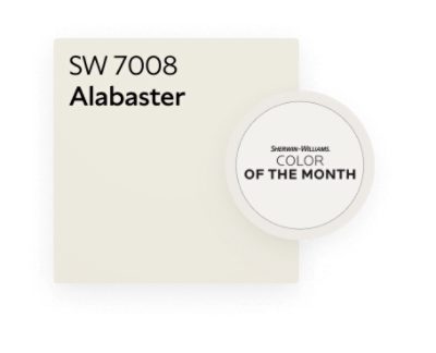 Sherwin-Williams Color of the Month Alabaster SW 7008.