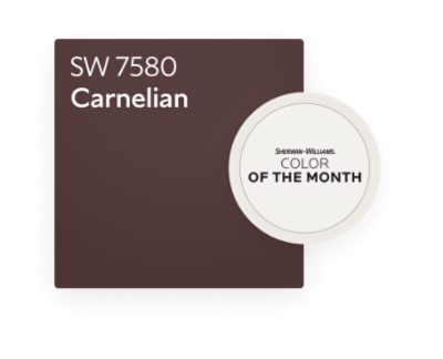 Sherwin-Williams April 2021 Color of the Month SW 7580 Carnelian.