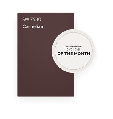 Sherwin-Williams April 2021 Color of the Month SW 7580 Carnelian.