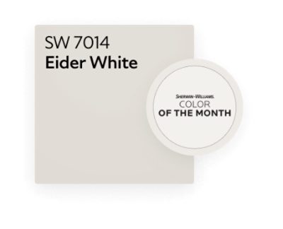 Sherwin-Williams Color of the Month Eider White SW 7014.