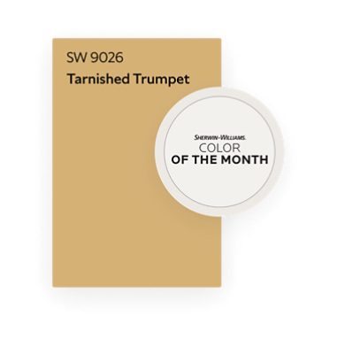 Color chip of Tarnished Trumpet SW 9026 color of the month.