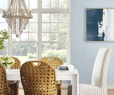 Dining room painted in Upward SW 6239.
