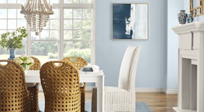 A dining room painted Upward.