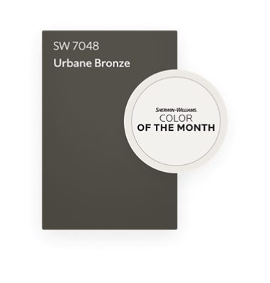 Sherwin-Williams Color of the Month for January 2021 SW 7048 Urbane Bronze.