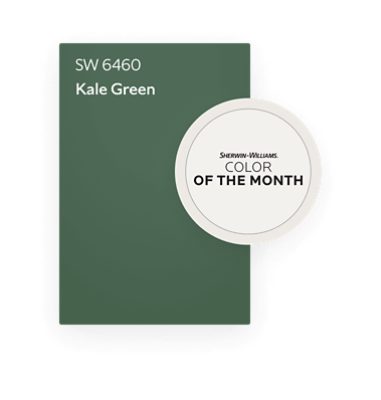 Sherwin-Williams Color of the Month Kale Green SW 6460.