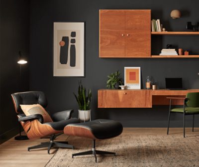 Office painted in Iron Ore SW 7069.
