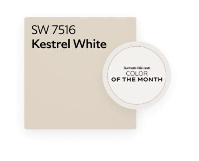 Sherwin-Williams Color of the Month. SW 7516 Kestrel White.