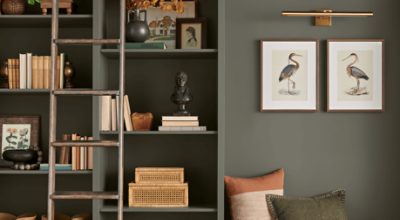 An office painted Roycroft Bronze Green.