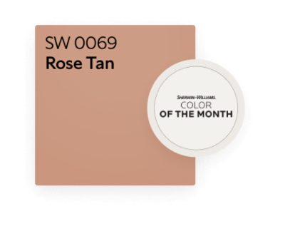 Sherwin-Williams May 2022 Color of the Month SW 0069 Rose Tan.